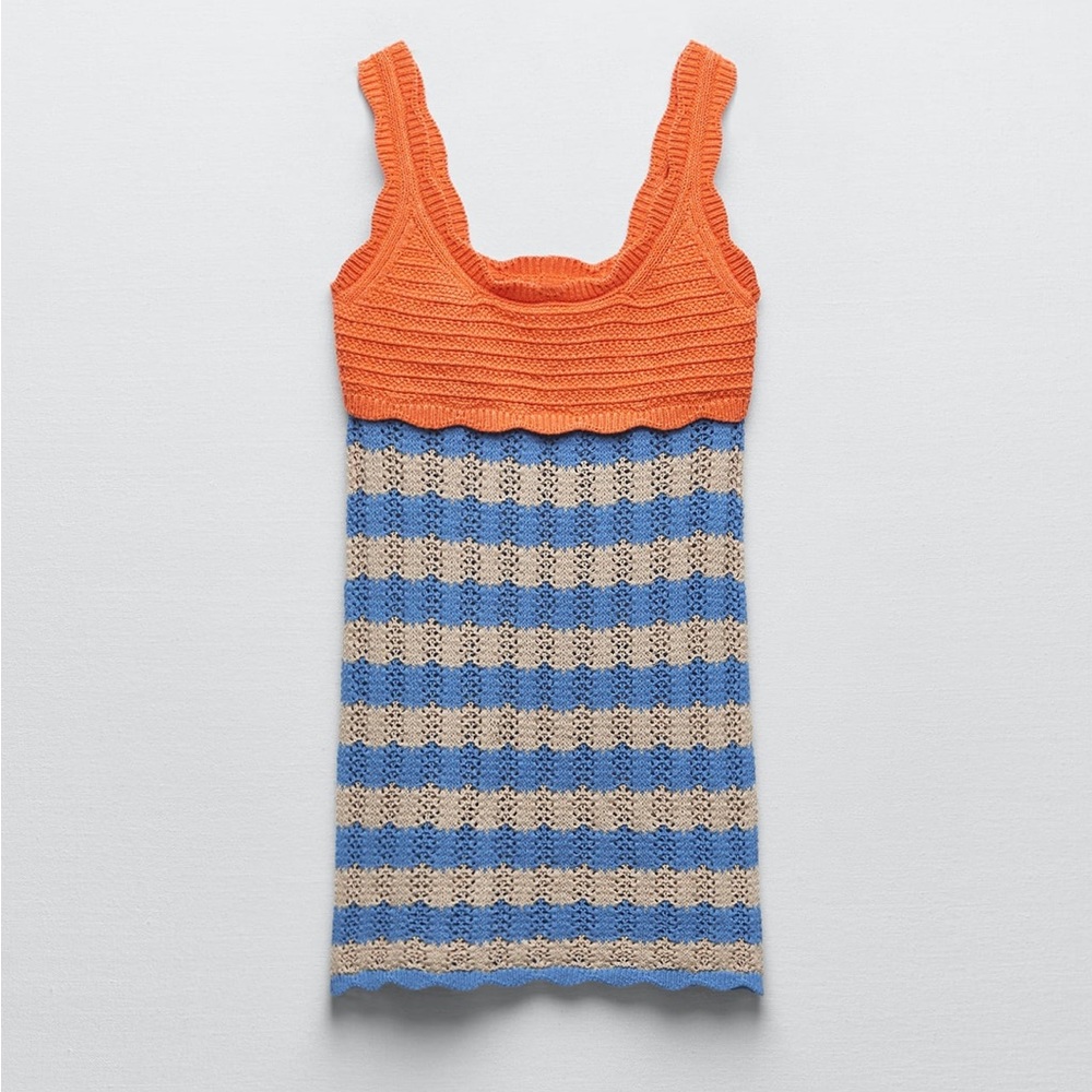 Zara NWT - Striped Knit Mini Dress